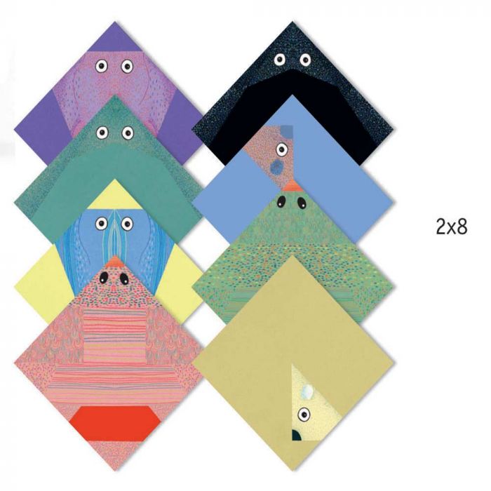 Djeco Origami Polar Animal kit creativo 24 fogli