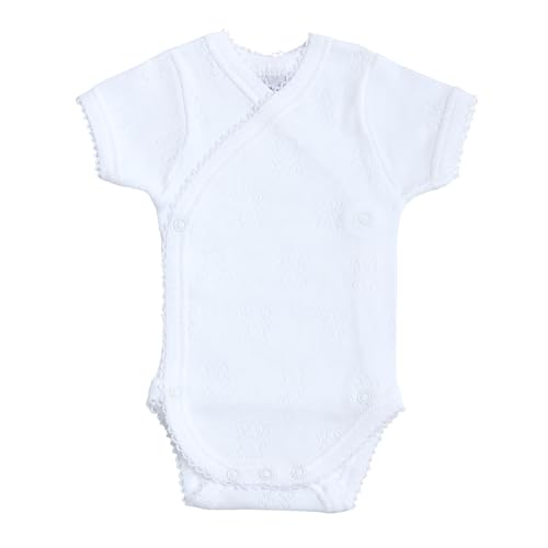 Babidu body incrociato prematuro bianco cotone orsetti