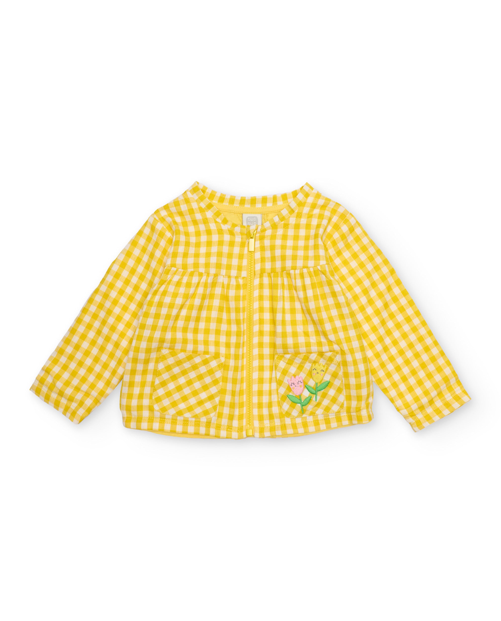 Tuc tuc completino neonata giallo 3 pezzi quadretti