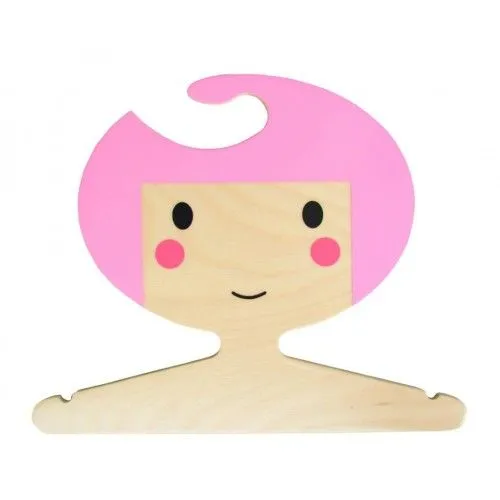 Red Hand Gang bambina gruccia legno rosa 25 cm