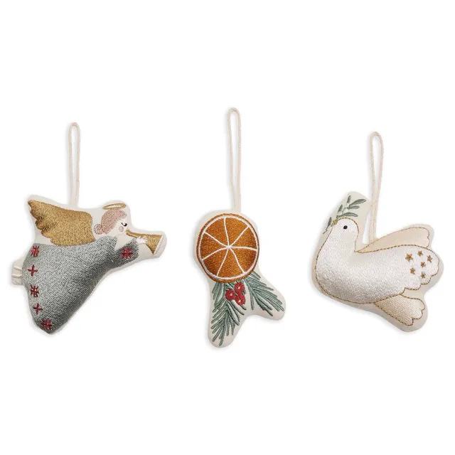 Avery Row Peace & Joy decorazioni albero cotone 3 pezzi
