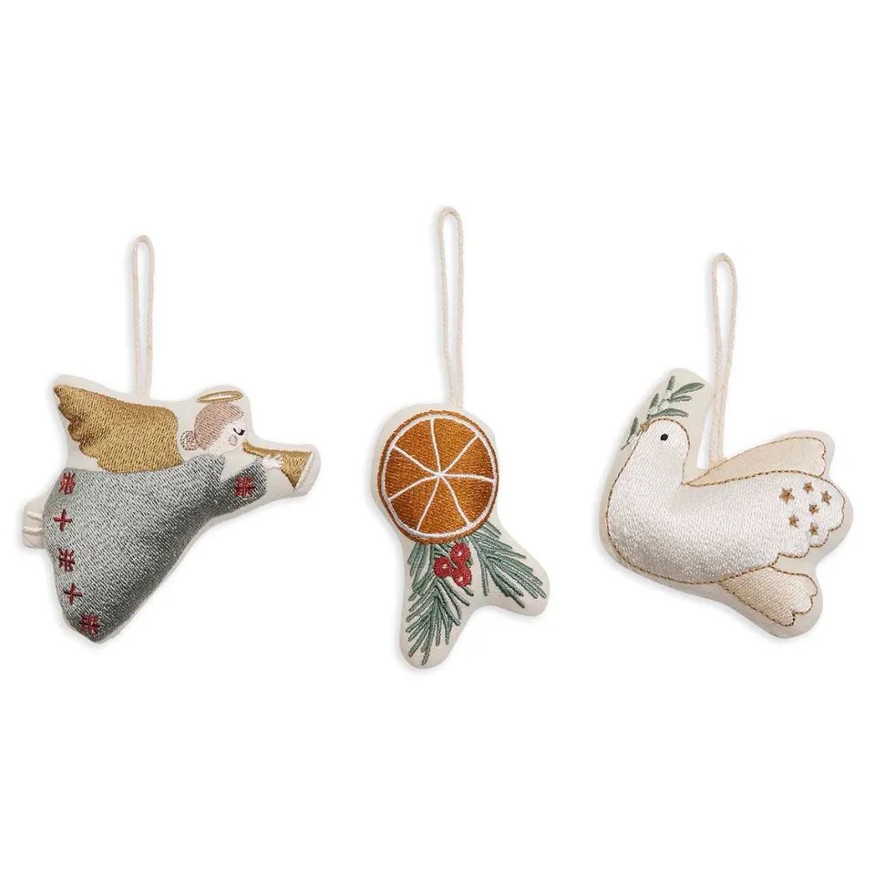 Avery Row Peace & Joy decorazioni albero cotone 3 pezzi