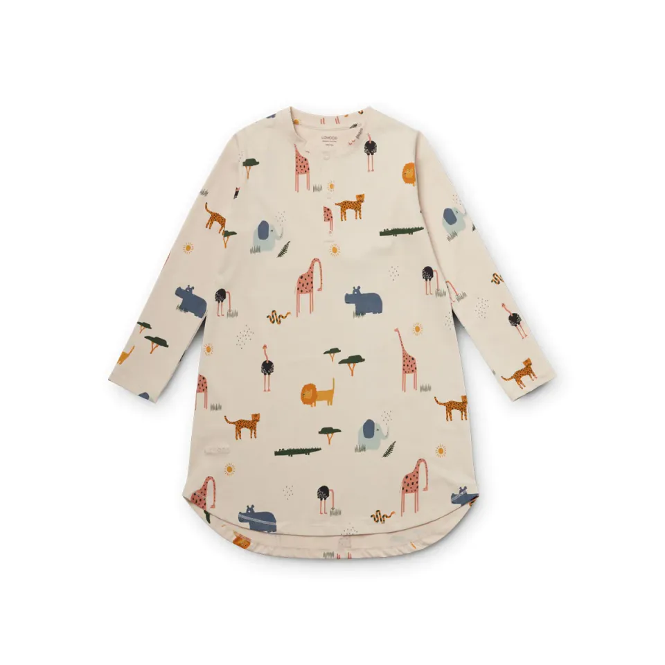 Liewood Alva Safari camicia notte cotone bio