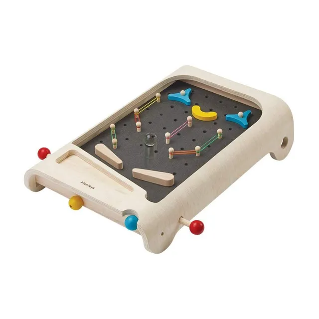PlanToys Pinball flipper portatile gioco legno bambini