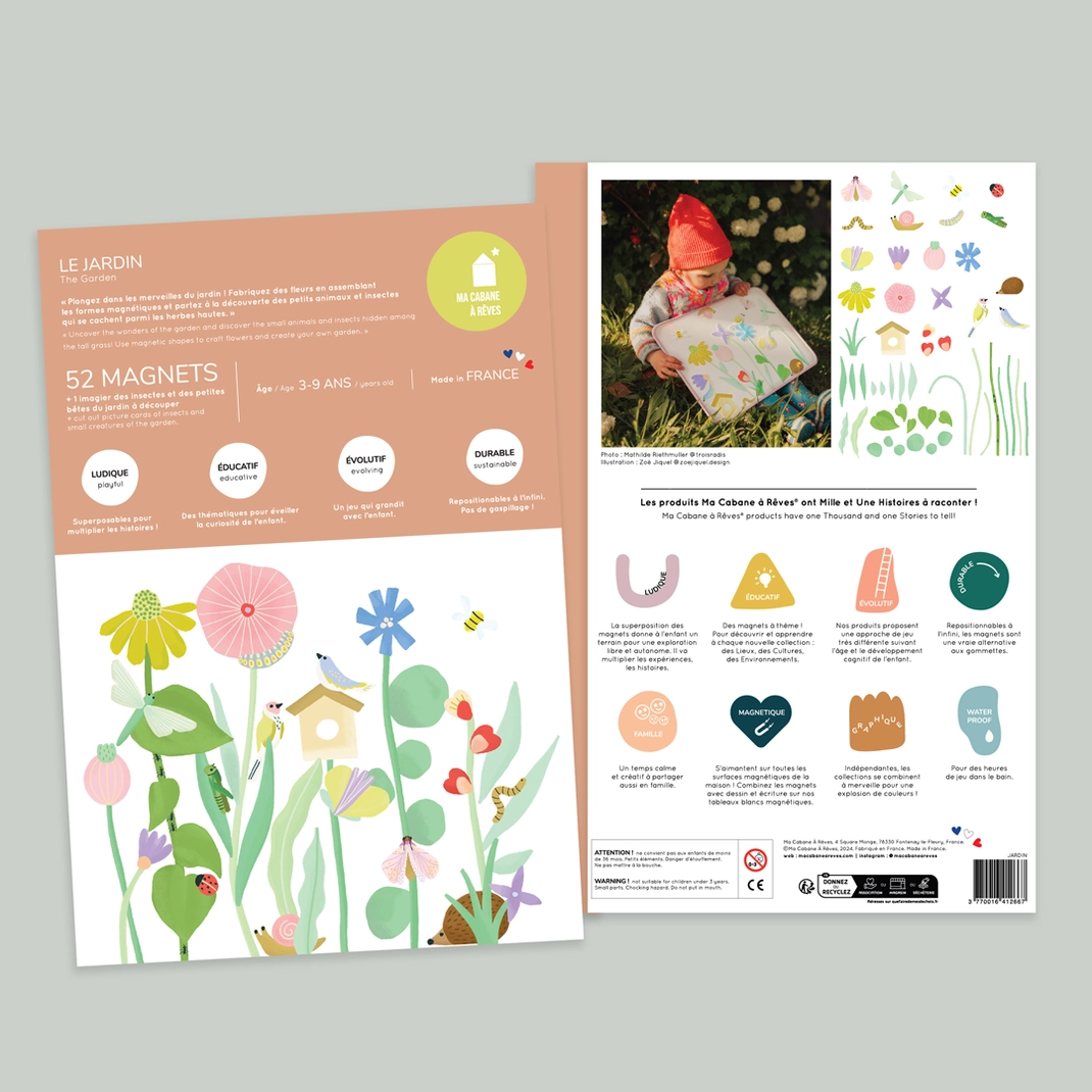 Ma Cabane à Rêves Il giardino set magneti 52 pezzi