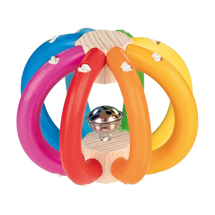 Goki sonaglio gabbietta elastica arcobaleno legno