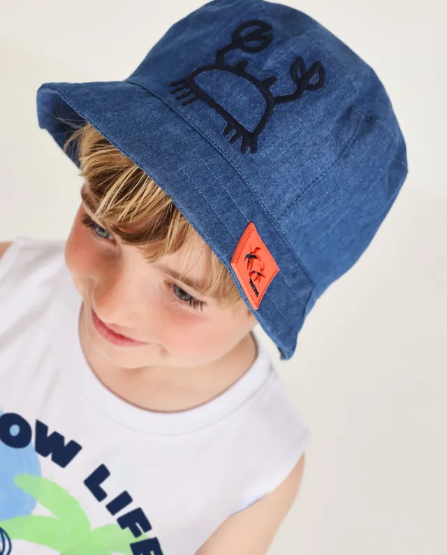 Tuc tuc cappello bambino jeans ricamo granchio