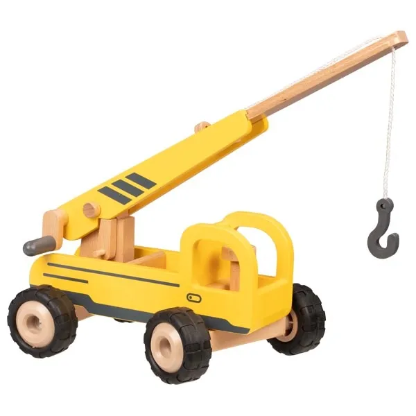 Goki gru automezzo mobile giallo legno bambini