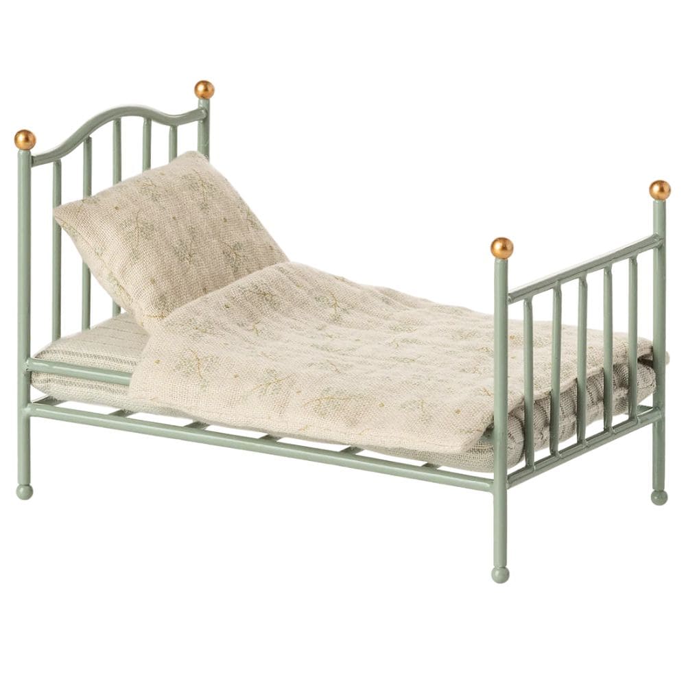 Maileg Letto Vintage Menta Gioco con Materasso