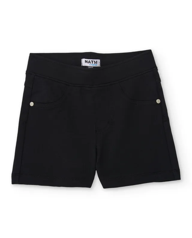 Tuc tuc shorts bambina nero elasticizzati tasche