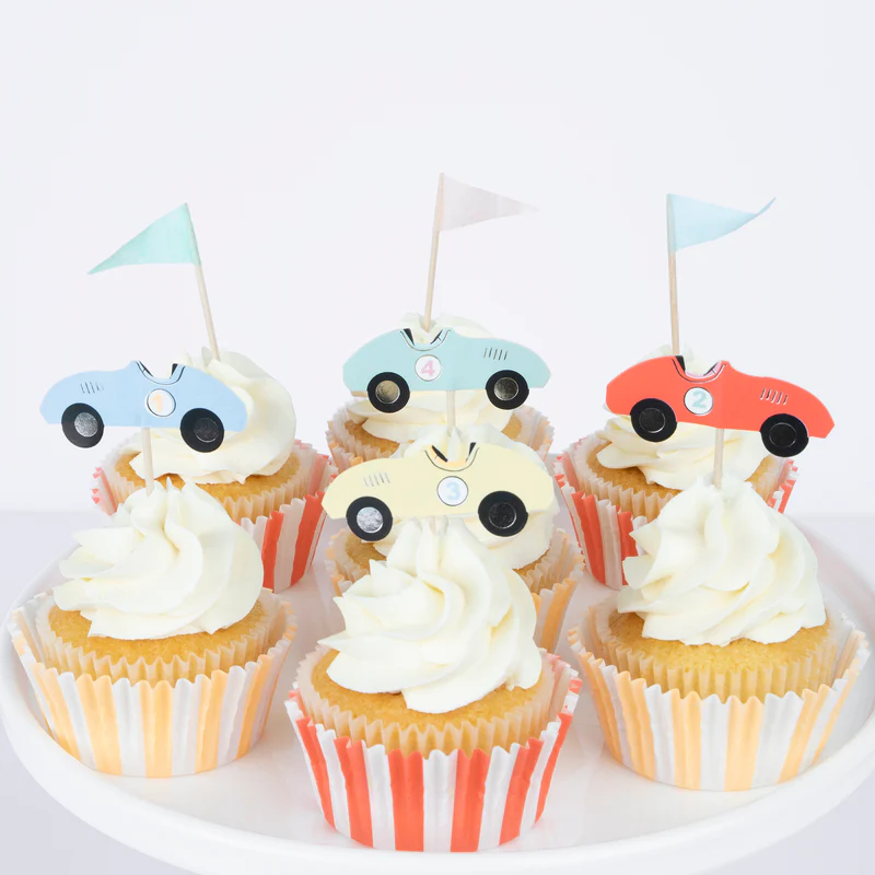Meri Meri Race Car kit cupcake 24 topper auto