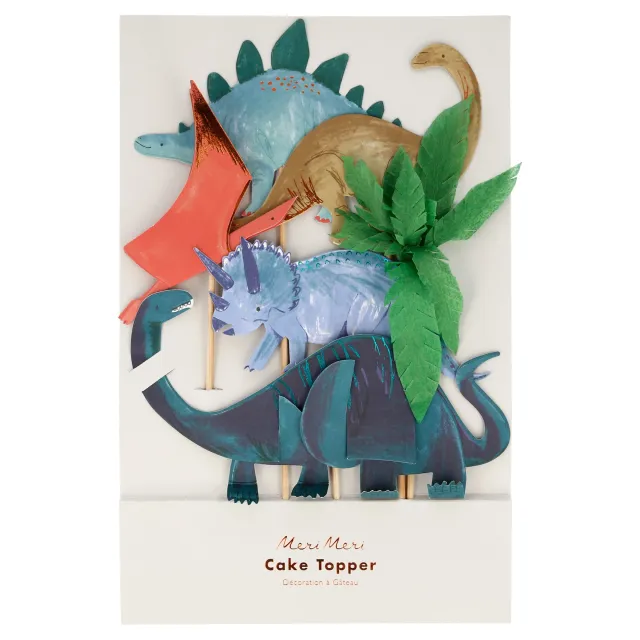 Meri Meri Dinosaur Kingdom topper torta 6 pezzi dinosauri