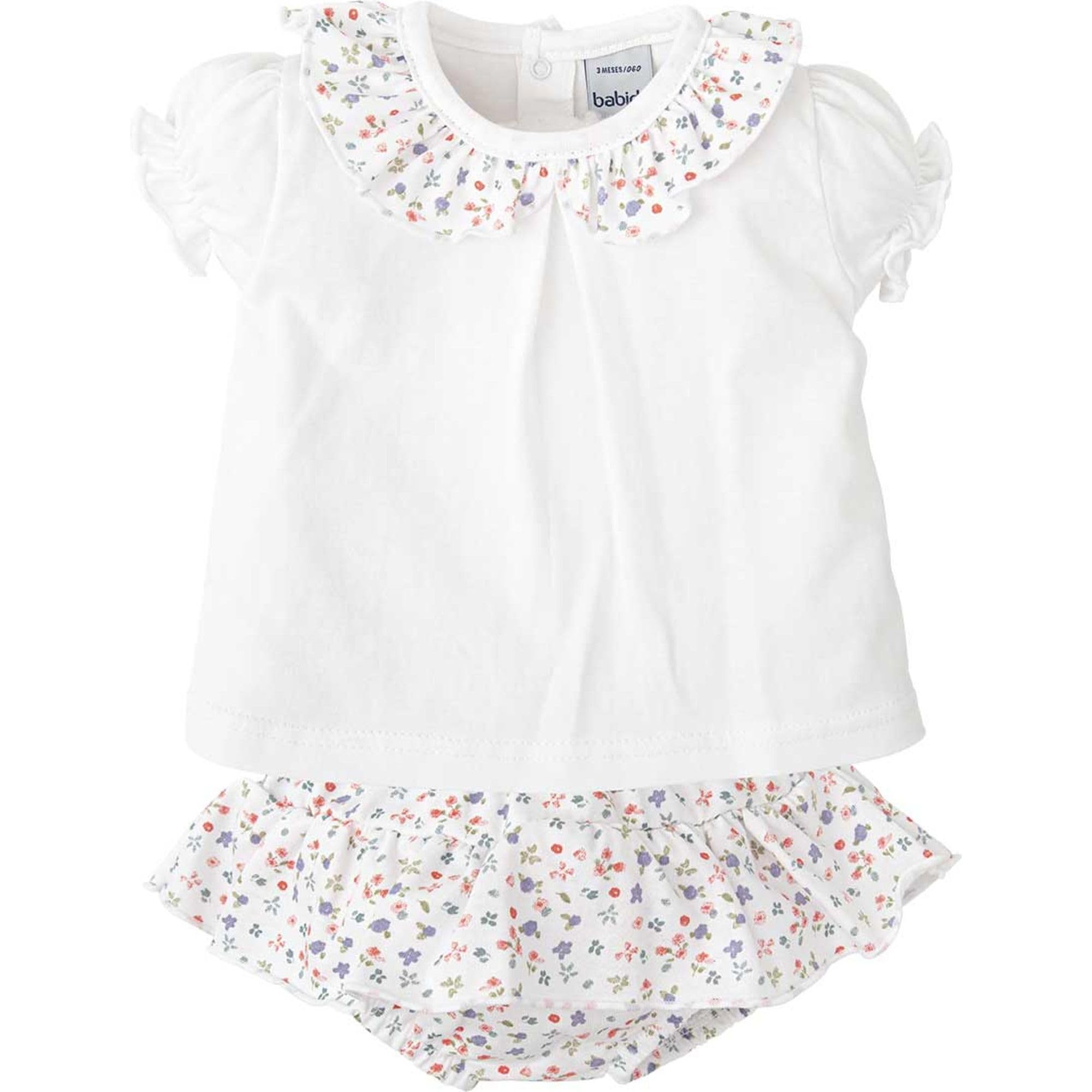 Babidu completino neonata maglia e ranetta bianco 24 mesi