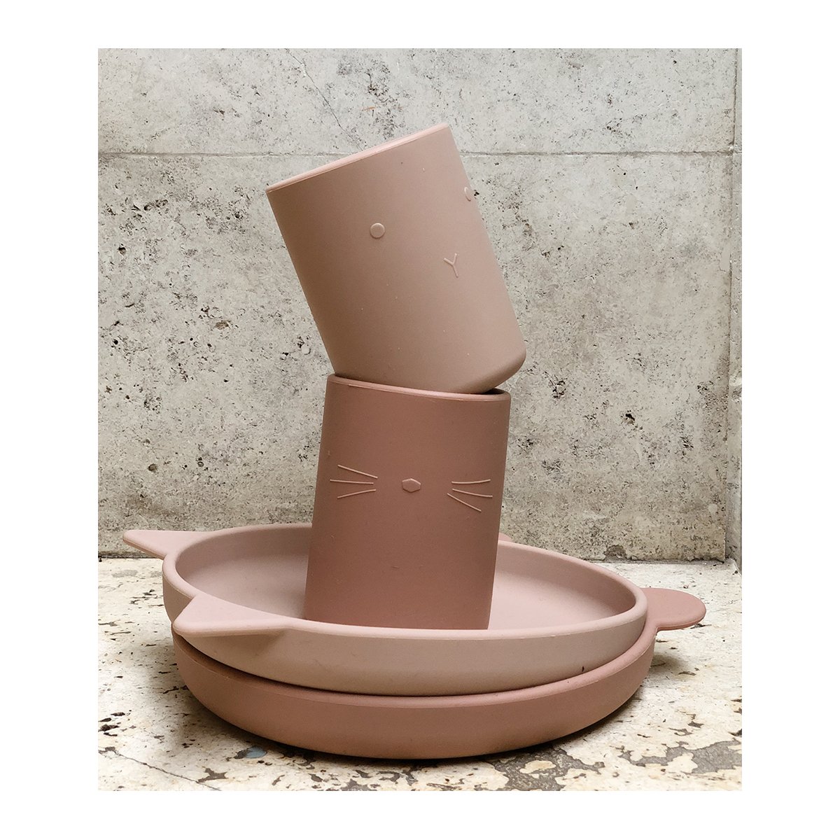 Liewood Olivia piatti silicone 2 pezzi rose mix