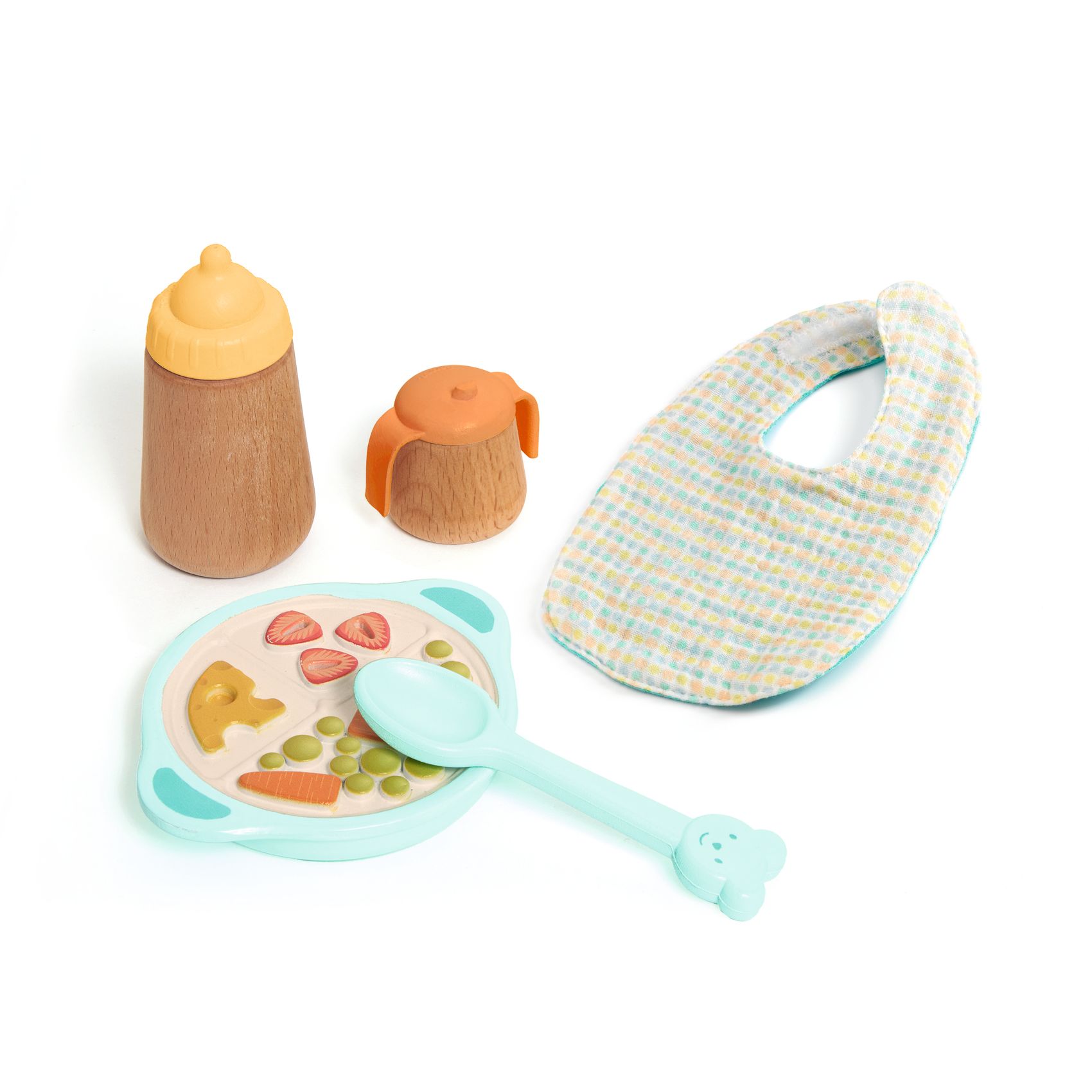 Djeco Pomea Lunch Break set pappa bambole legno