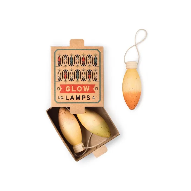 Onaments Nº4 Glow Lamps ornamenti legno 3 pezzi lampada