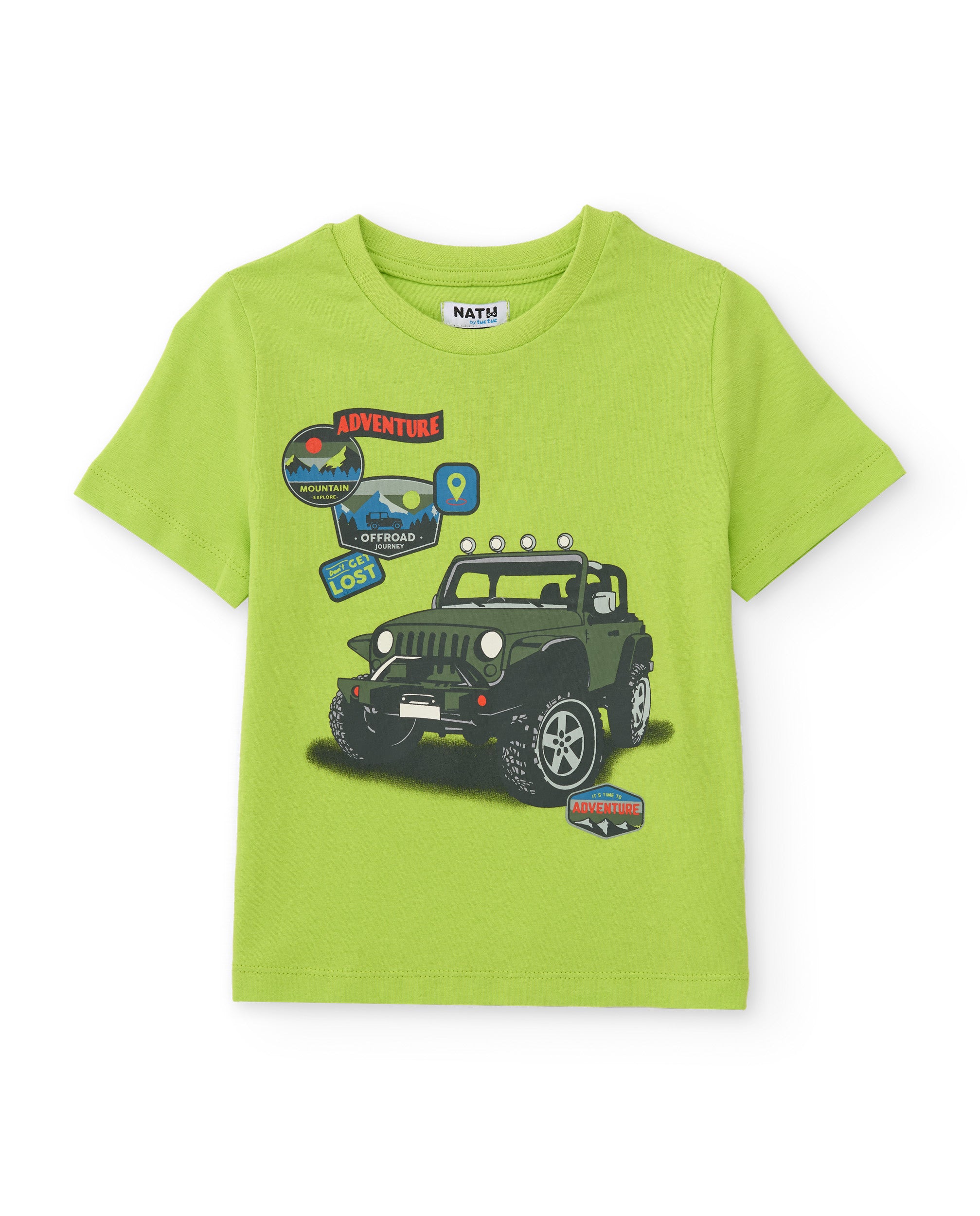 Tuc Tuc maglietta bambino verde lime fuoristrada