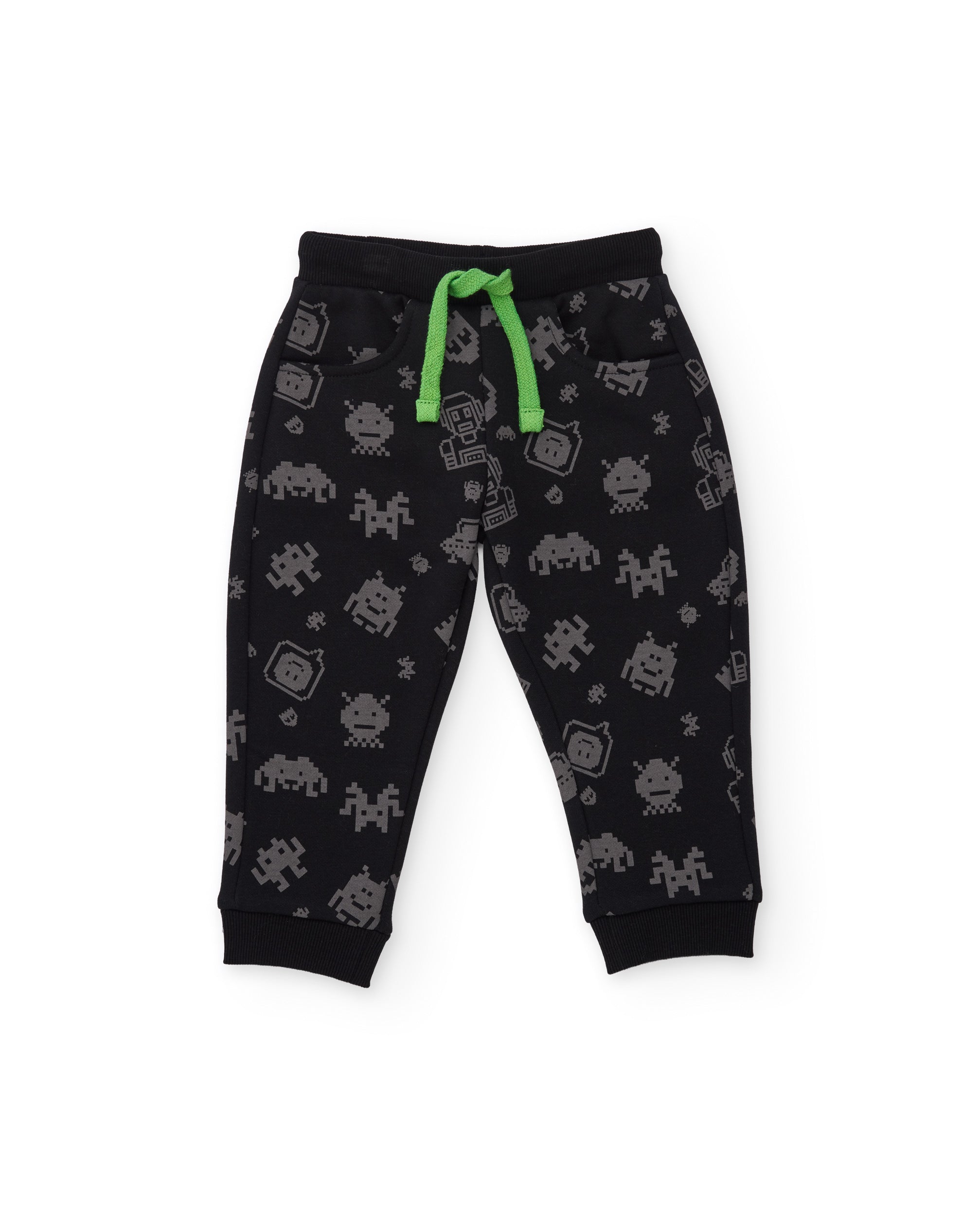 Tuc Tuc Pantaloni Felpa Bambino Neri con Stampa