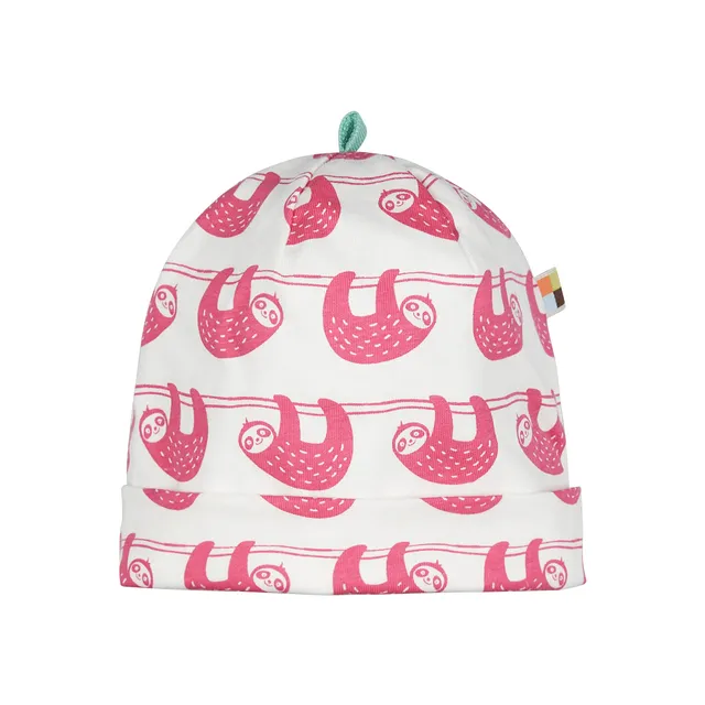 Loud+Proud bradipi cappellino bimbi fucsia cotone organico