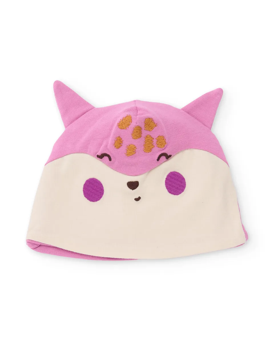 Tuc tuc Magic Foxy cappello neonata rosa volpe