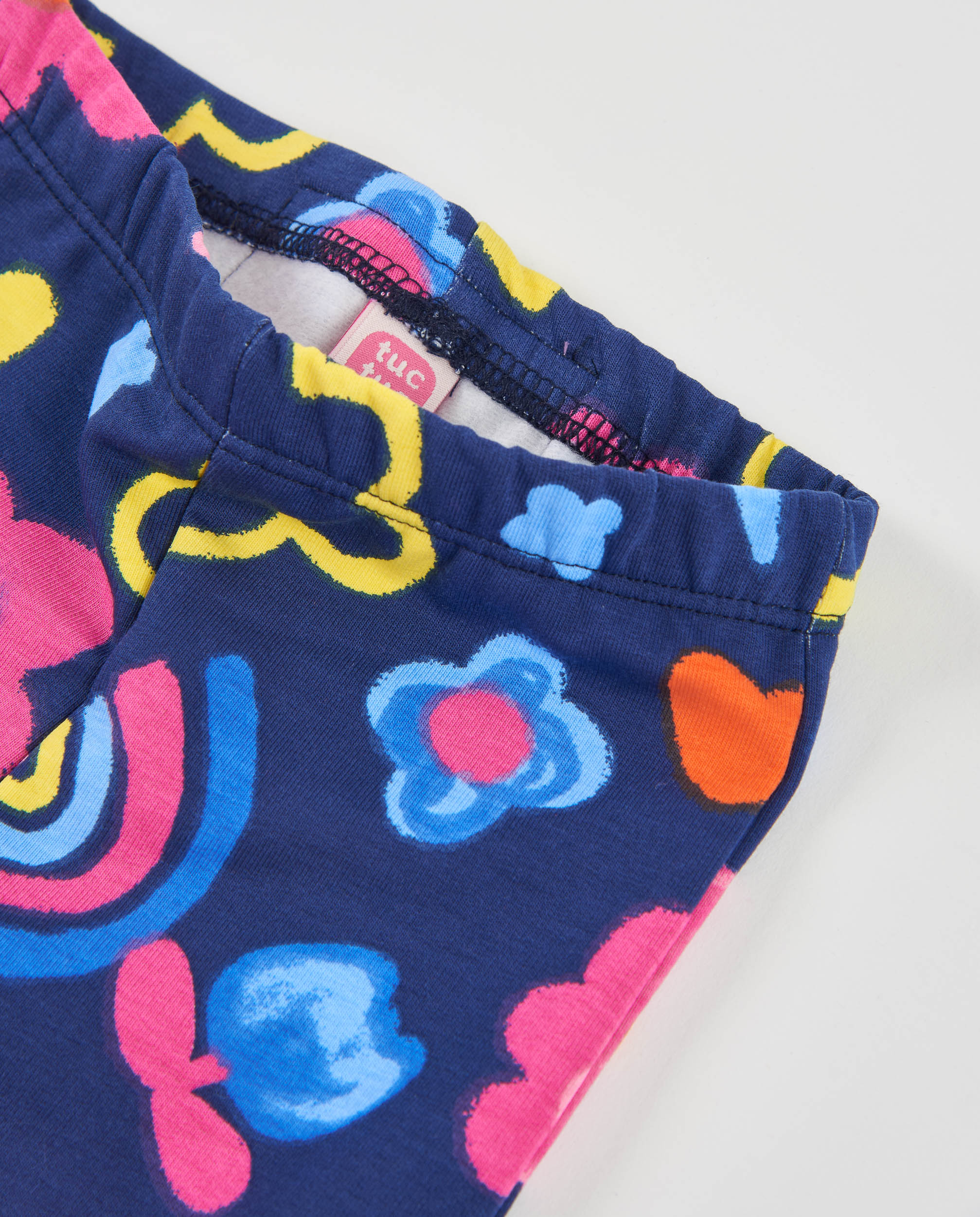 Tuc tuc Meow Meow leggings pile bambina blu marino floreale