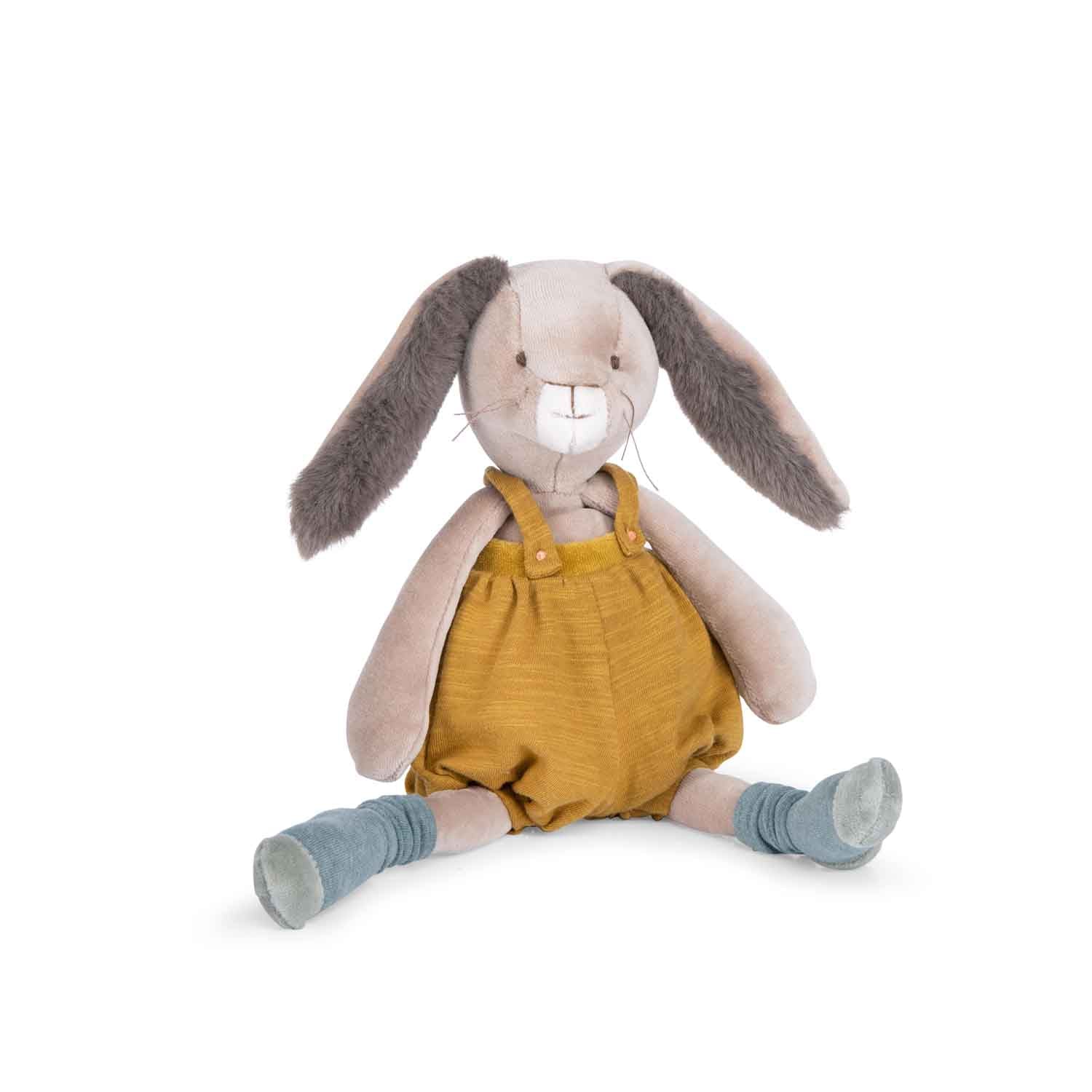 Moulin Roty Trois Petits Lapins pupazzo coniglio ocra