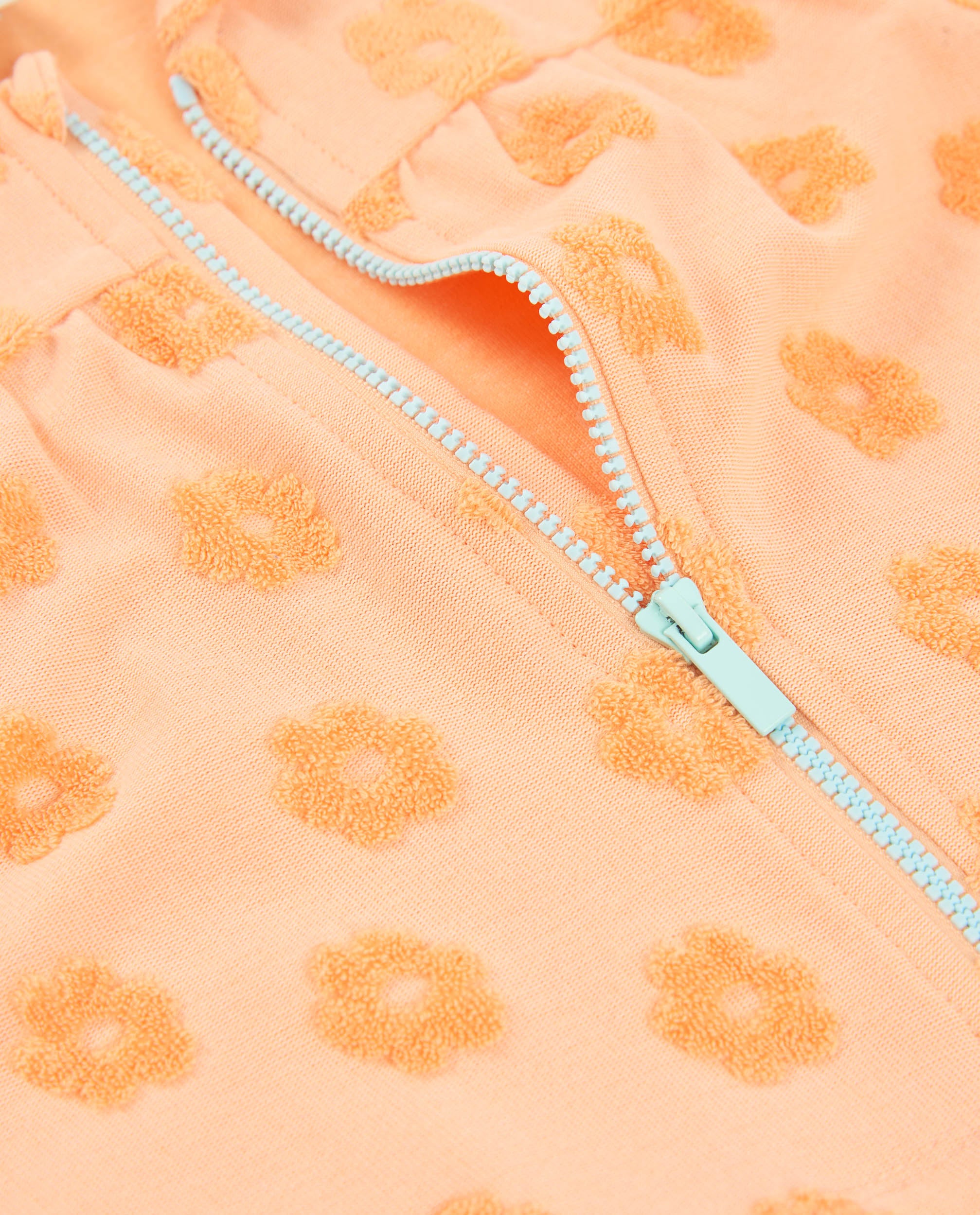Tuc tuc Giraffa completo neonata arancio 3 pezzi zip