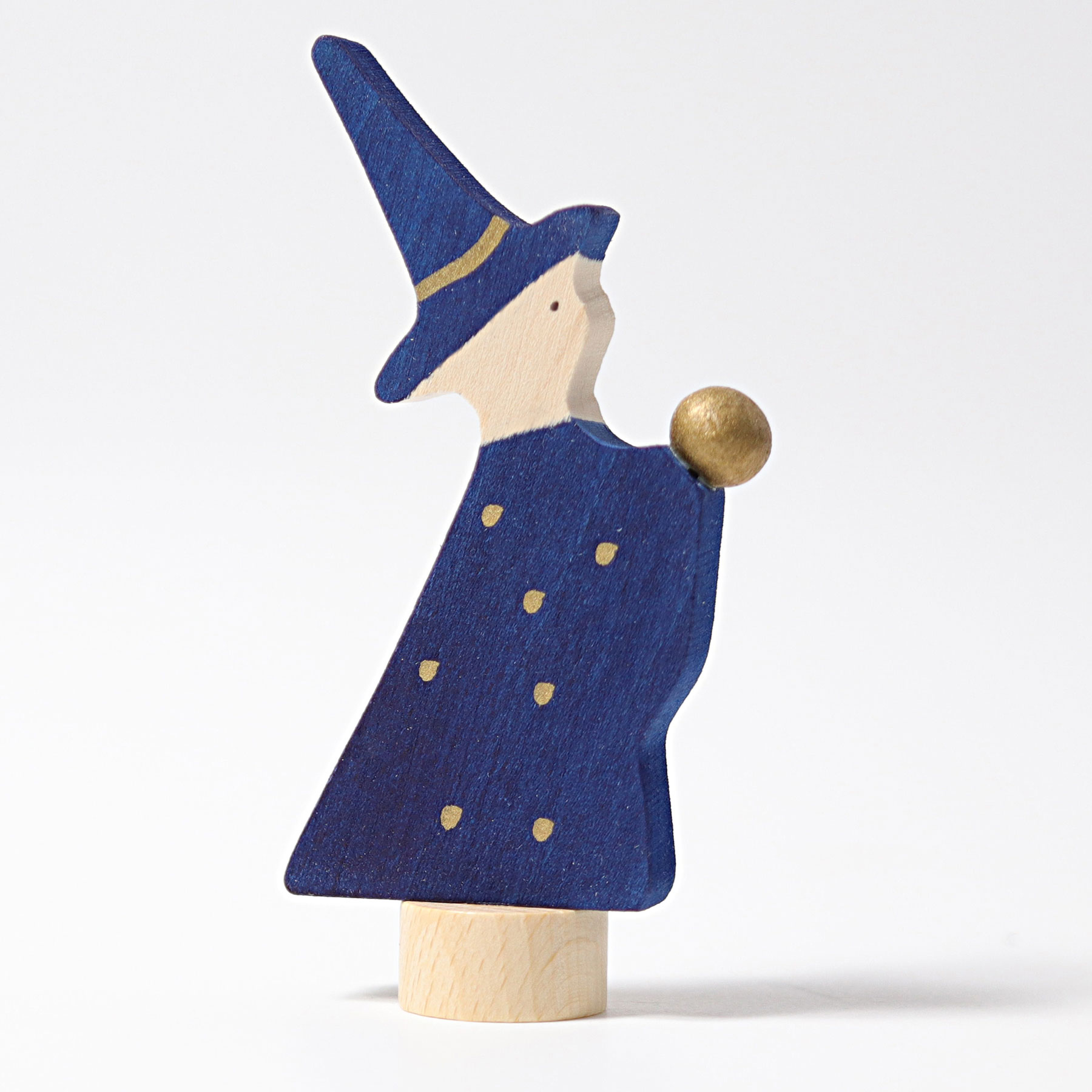 Grimm's Mago figura legno decorativa 6 cm anello compleanno