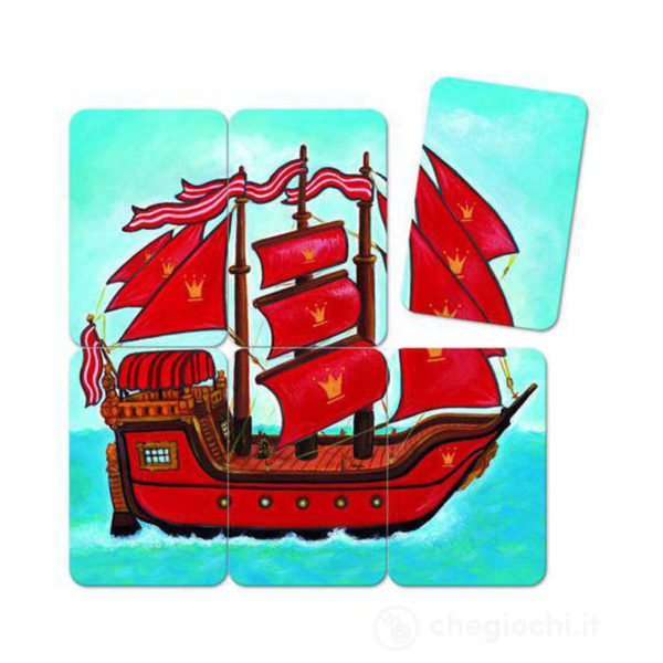 Djeco Piratatak gioco carte veliero pirati
