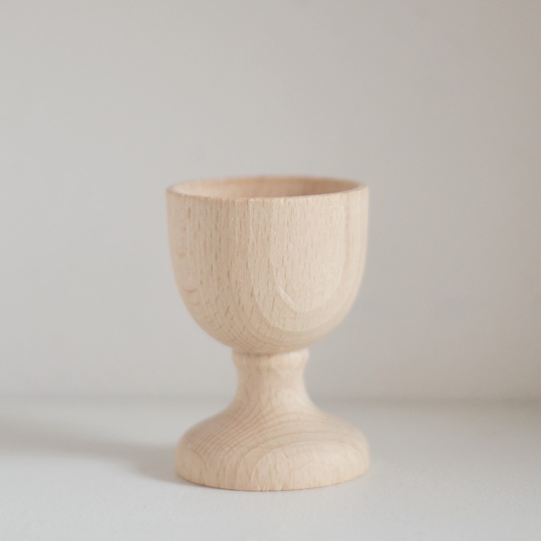 Porta uovo legno materiale euristico gioco neonati