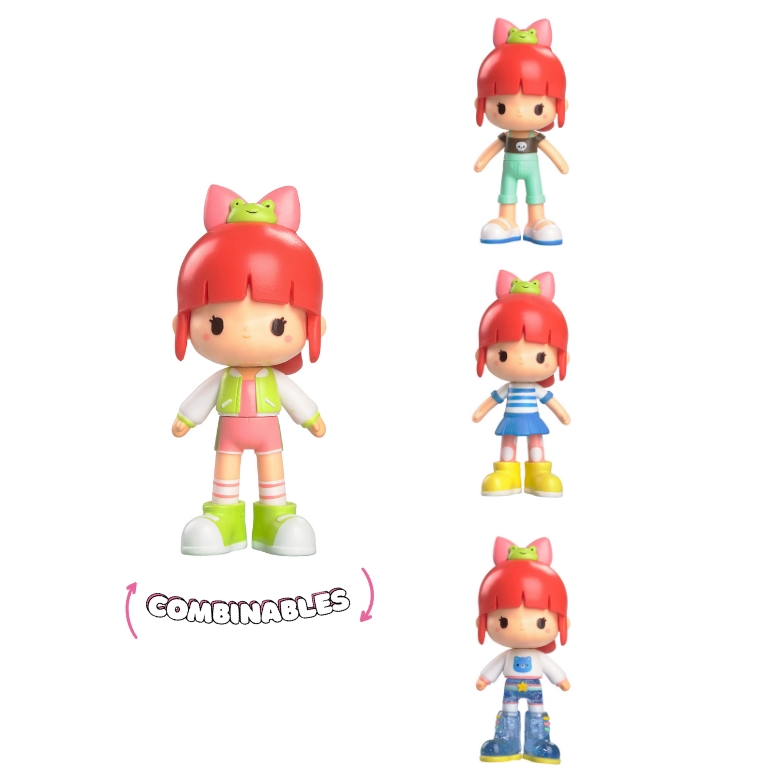 Dundun Rubino Fashion Dolls bambolina in vinile intercambiabile