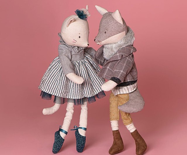 Moulin Roty La Petite Ecole de Dance volpe Giustino bambola 40 cm
