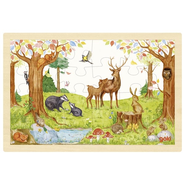 Goki Nella Radura puzzle legno 24 pezzi 3+ anni