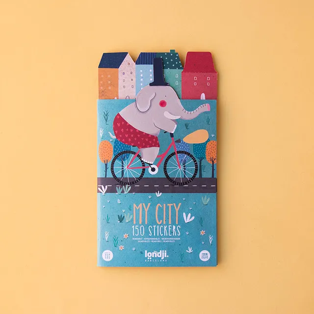 Londji City cartella attività 150 stickers rimovibili città
