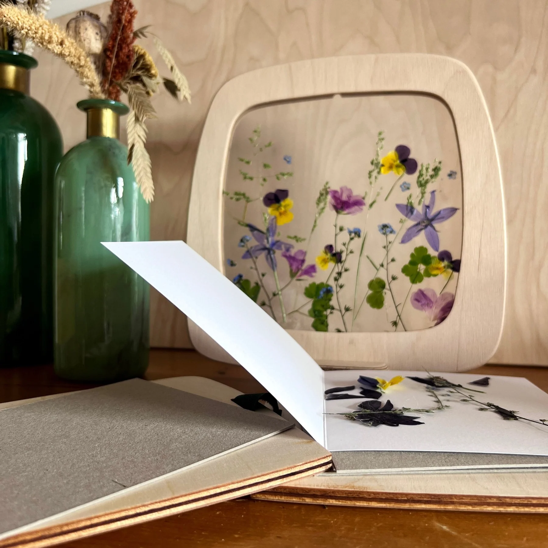 Toverlux pressa fiori portatile in legno