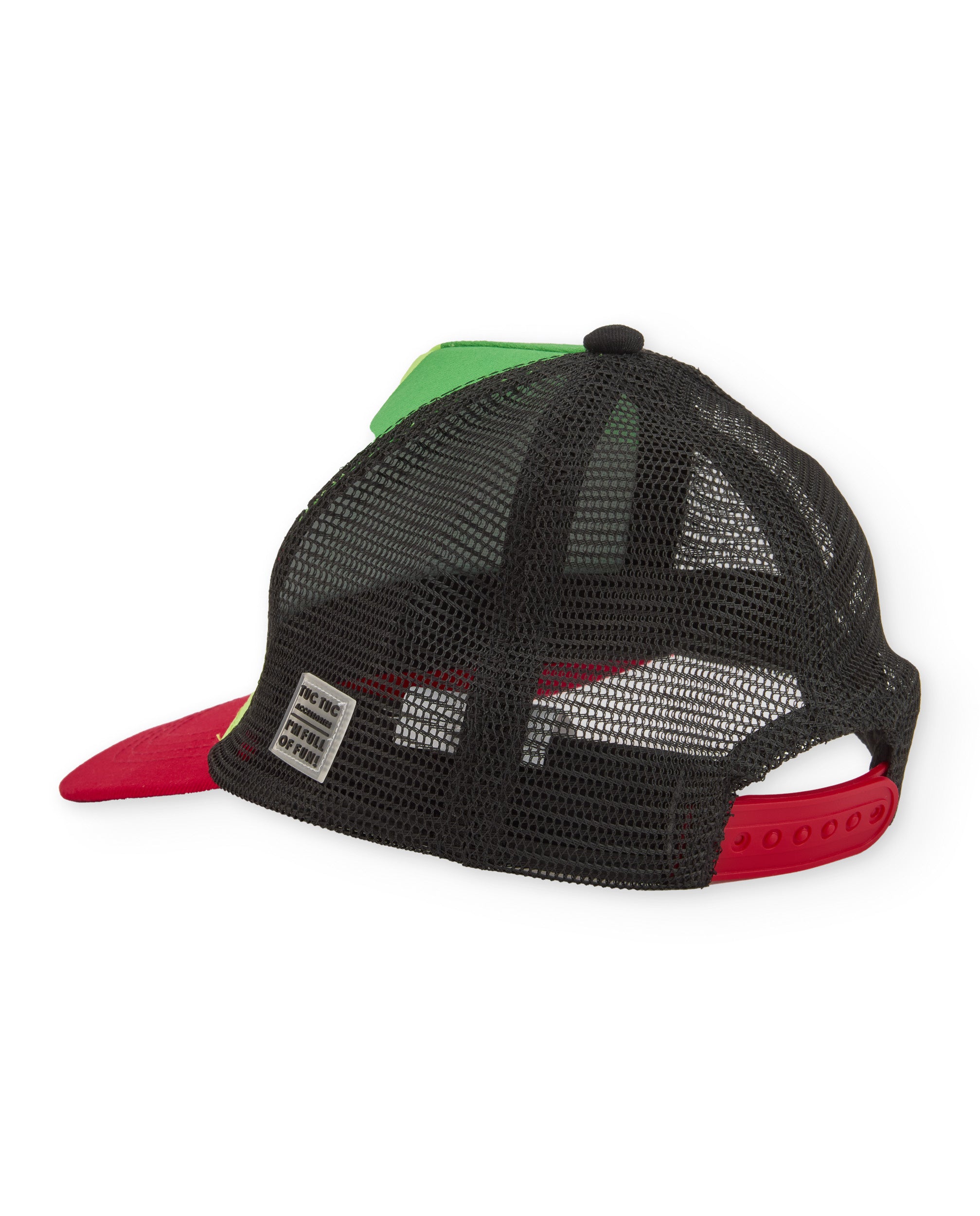 Tuc Tuc cappello bambino con visiera verde maschera