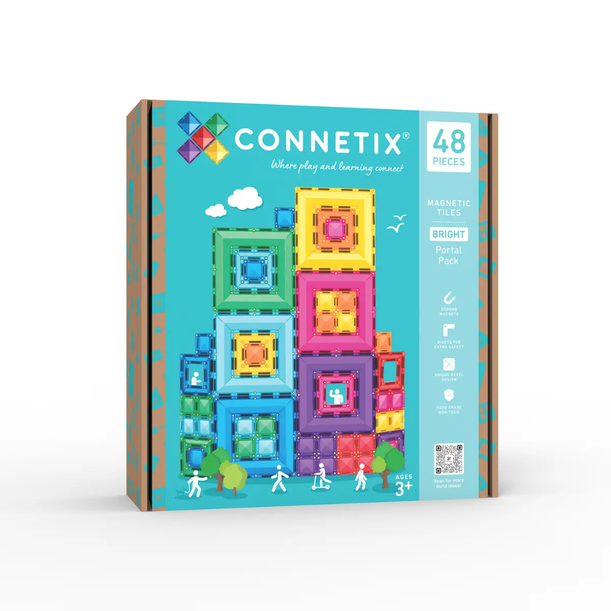 Connetix Bright Portal Pack costruzioni magnetiche 48 pezzi