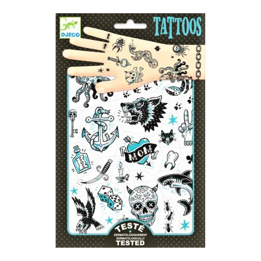 Djeco Dark Side tatuaggi temporanei 2 fogli spaventosi