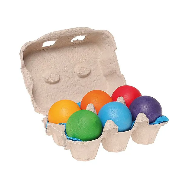 Grimm's 6 Palline Grandi in legno colori primari