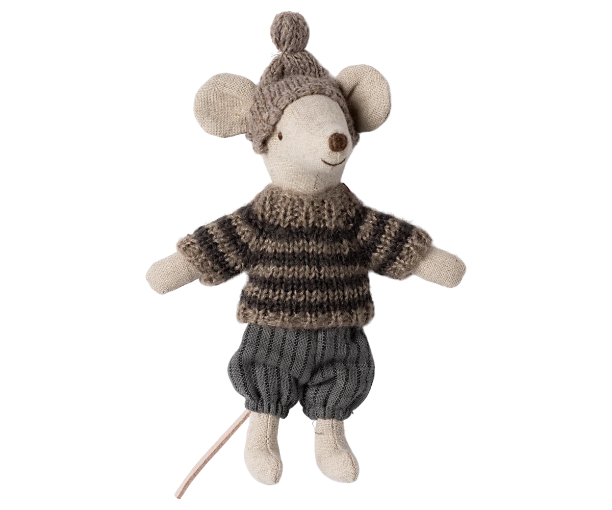 Maileg Topino Fratello Sciatore peluche cotone 13 cm