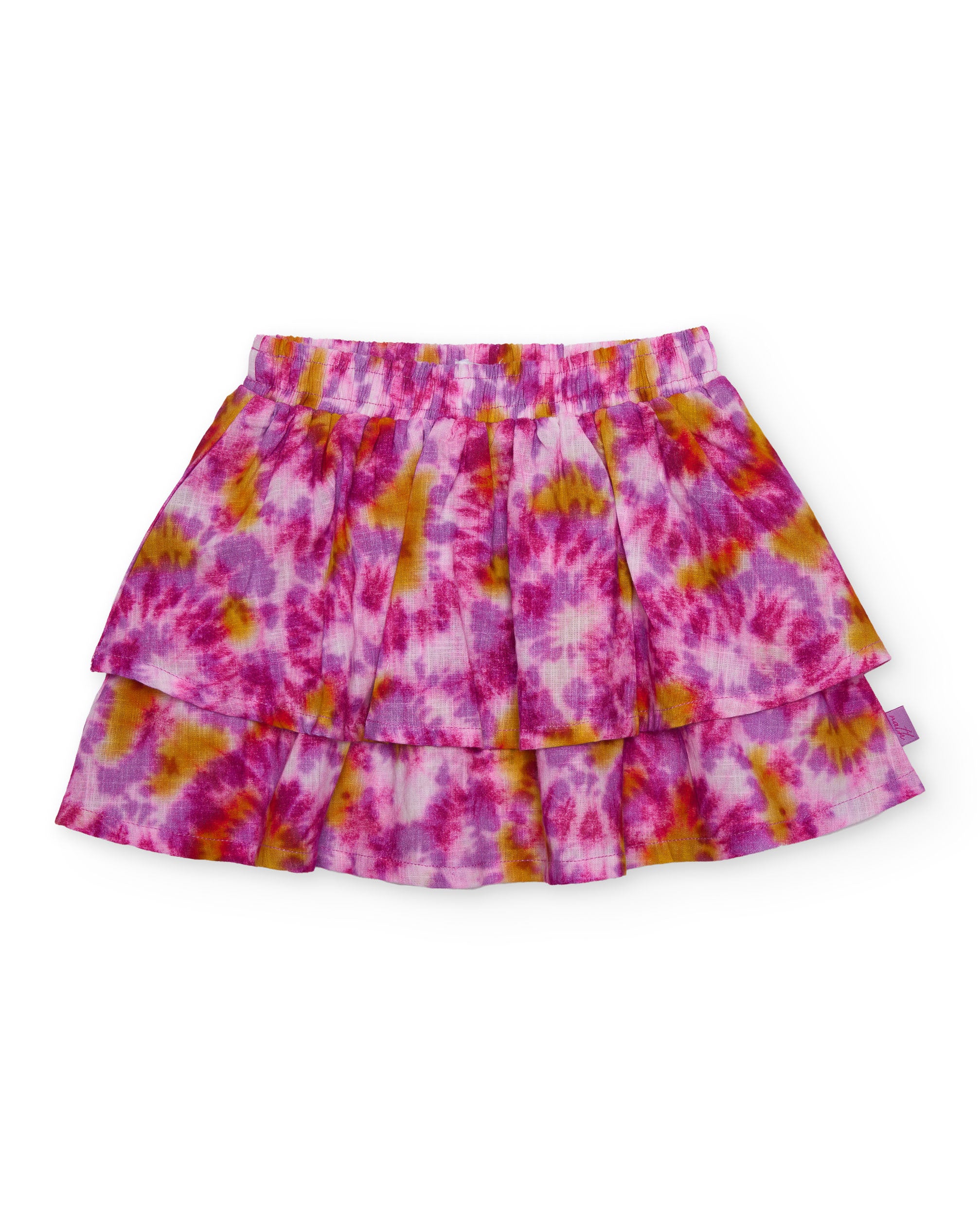 Tuc Tuc gonna bambina tie dye fucsia balze