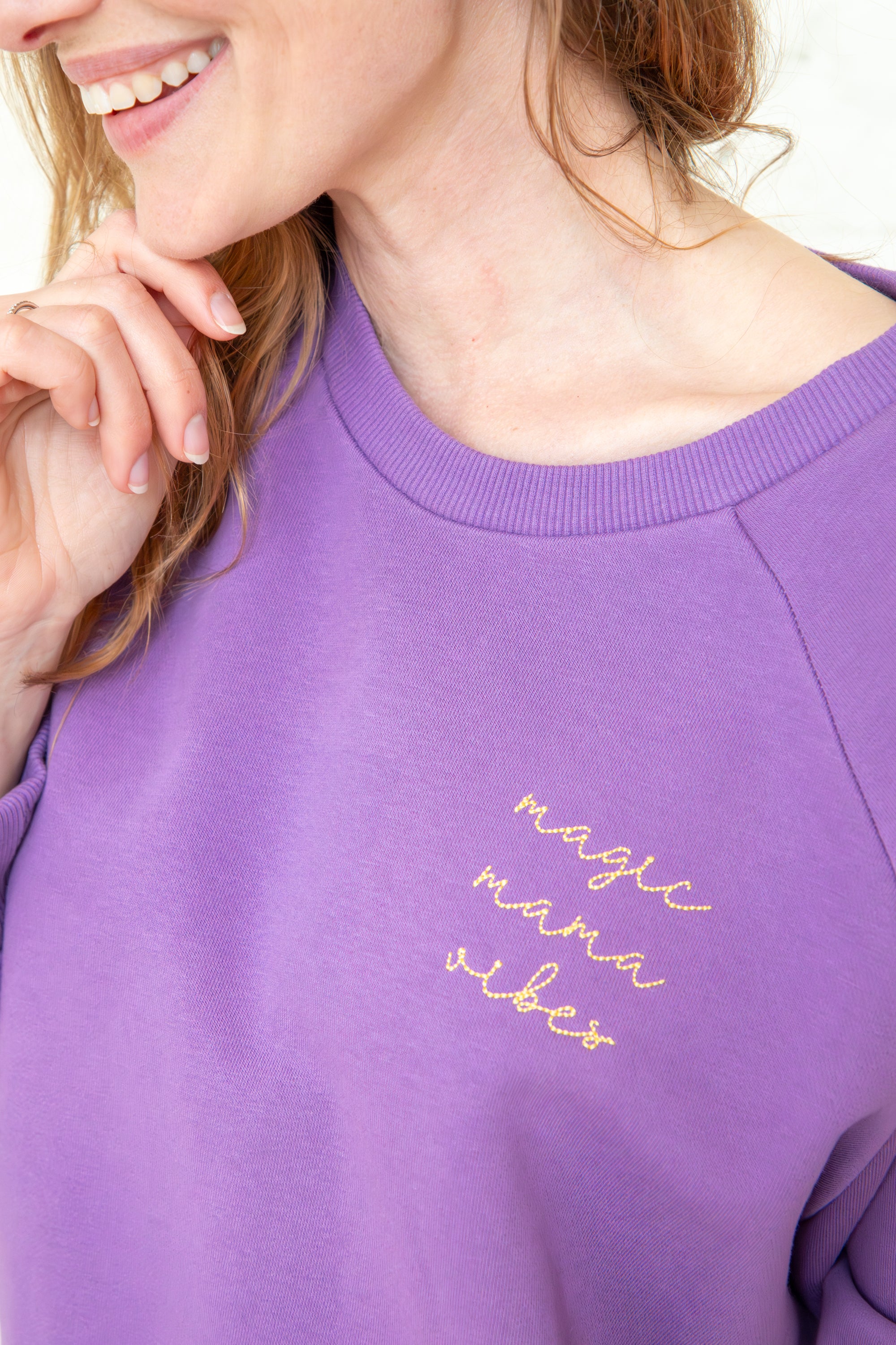 Ella and Rapha Mama felpa violet classic fit viola