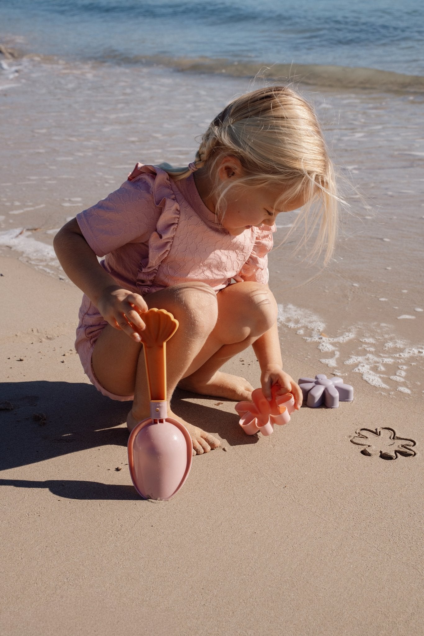 Little Dutch set spiaggia 3 pezzi rosa conchiglia bimbi