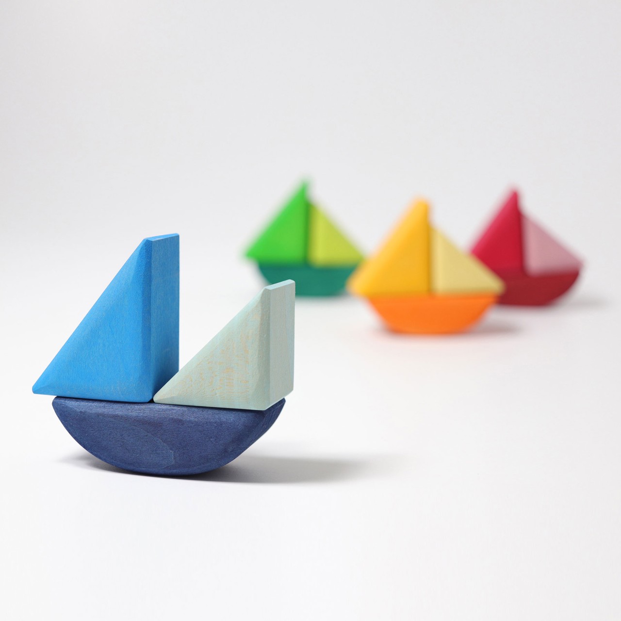 Grimm's Rolling Boats barchette impilabili 12 pezzi legno