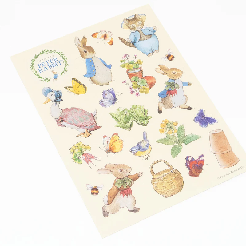 Meri Meri Peter Rabbit sticker 10 fogli 3 anni