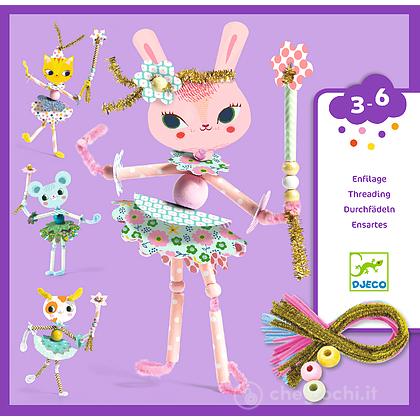 Djeco Threading My Fairies kit creativo 4 fate