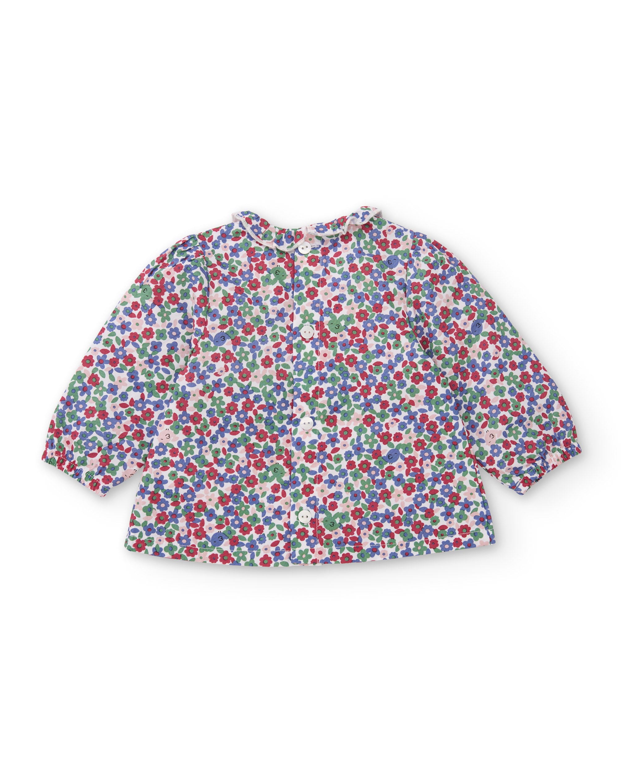 Tuc Tuc completo neonata camicia fiori pantaloni blu