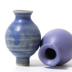 Grimm’s vaso blu decorazione in ceramica h 6 cm