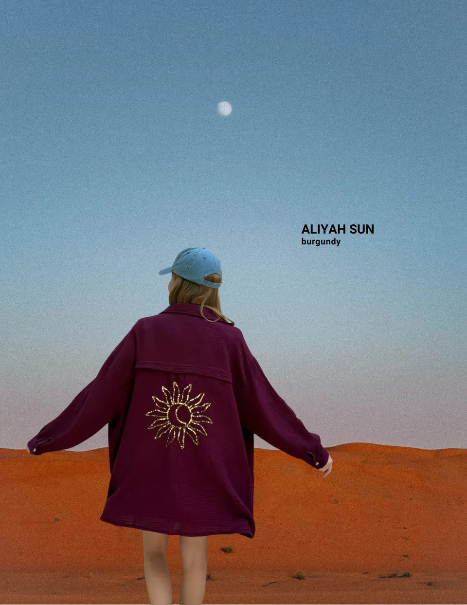 Ella and Rapha Aliyah Sun maglietta burgundy estiva