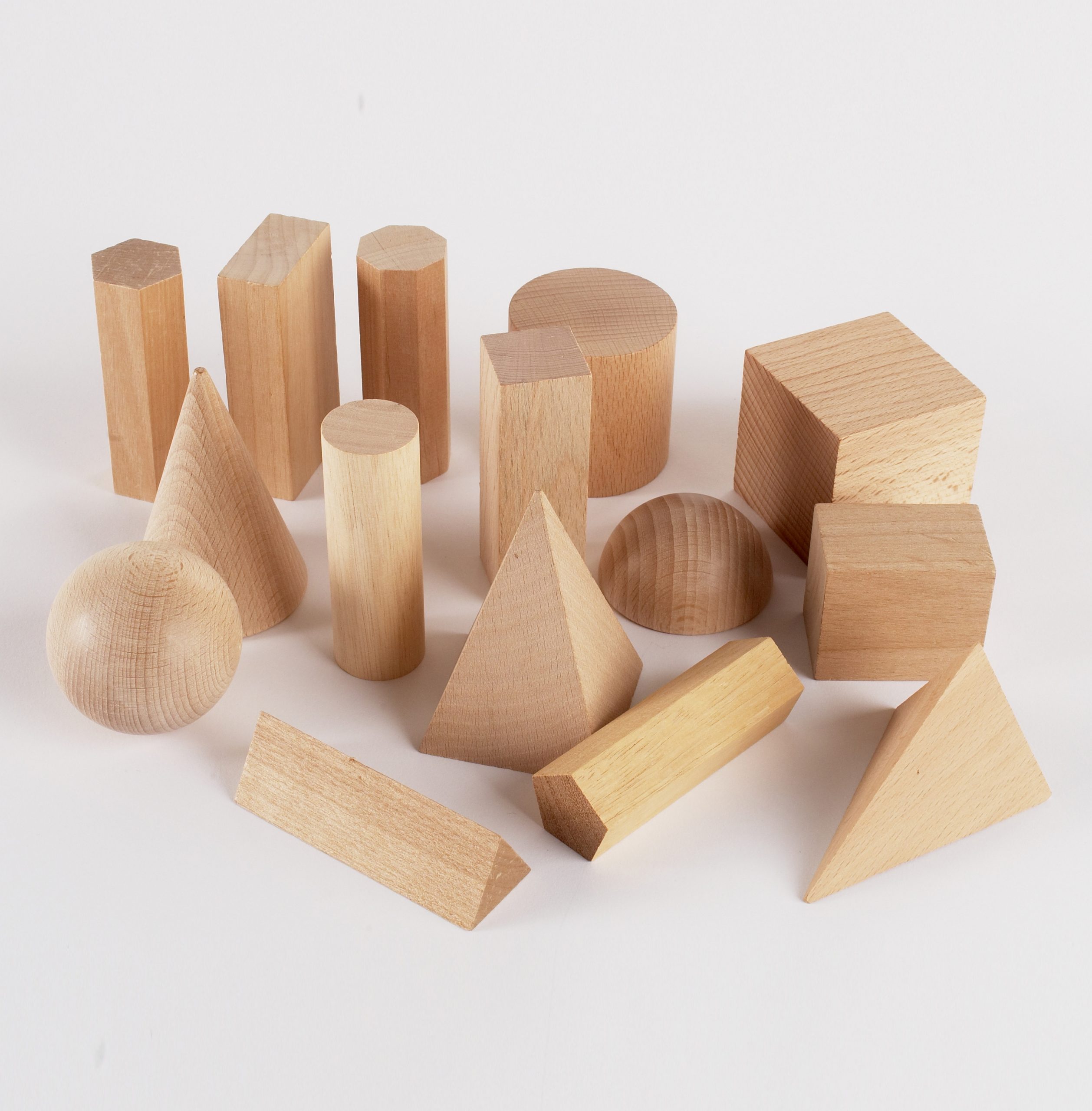 TickiT figure solide set geometria legno 15 pezzi